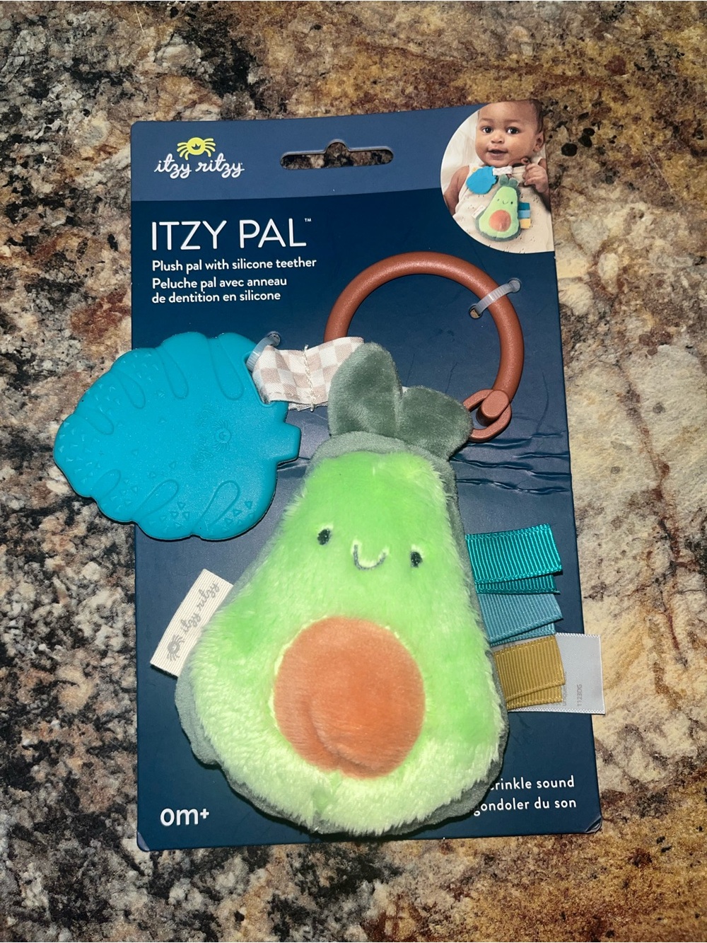 Itzy Ritzy Itzy Pal Avocado Plush Silicone Teether 0m+ NEW